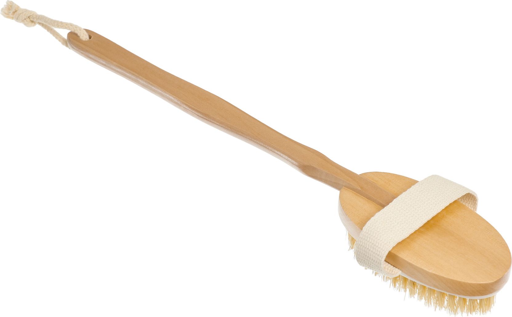 Щетка для сухого массажа из чайного дерева с щетиной кактуса со съемной ручкой 43 см KZ 0950 фото 2