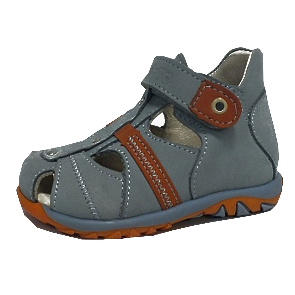 Босоножки  детские с закрытым носом, цв.голубые М 065-09,15 фото 1