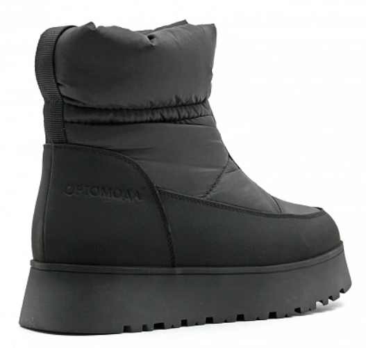 Дутики ортопедические женские зимние Ортомода 88002-Т-901 черные увеличенной полноты фото 3