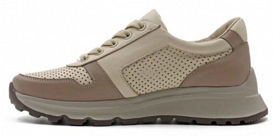 Кроссовки ортопедические женские Ортомода 92250-Х-003 бежевые кожаные фото 4