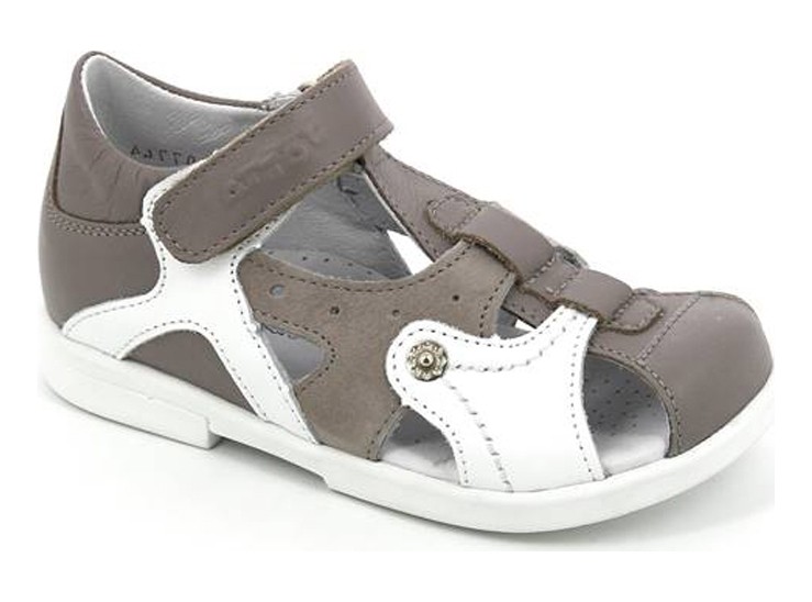 Туфли летние закрытый нос, ц. серо-бежевый/белый 1091/1-КП-191,99,18 фото 1