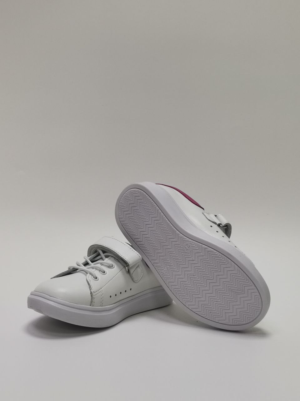  Полуботинки школьные для девочки 11233-КП-99,187 (белый/фуксия) фото 4