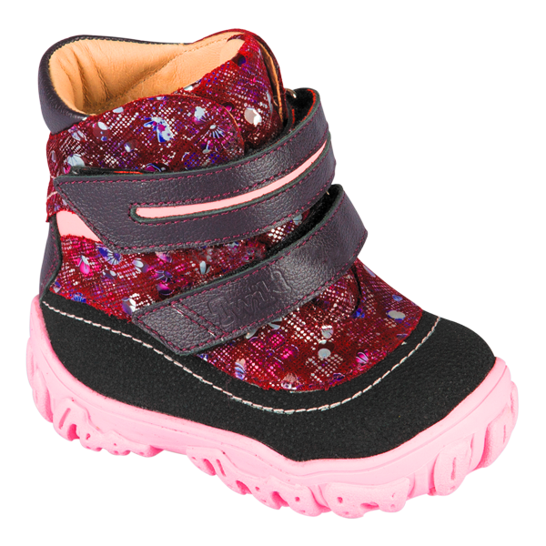 Ботинки зимние ортопедические на меху Twikki TW-521-10, цв.малиново-черный фото 1