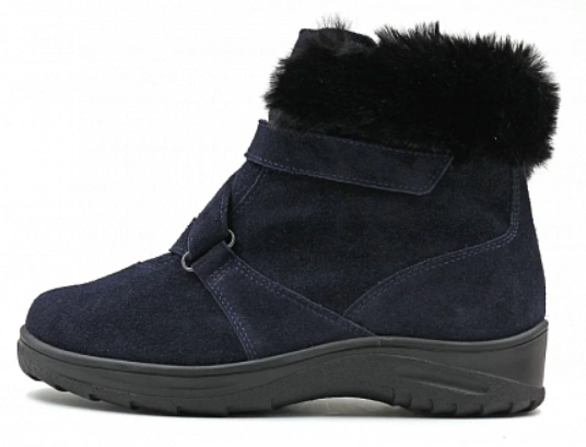 Ботинки ортопедические женские зимние Ортомода 82411-С-907 ЛС синие увеличенной полноты велюр фото 3