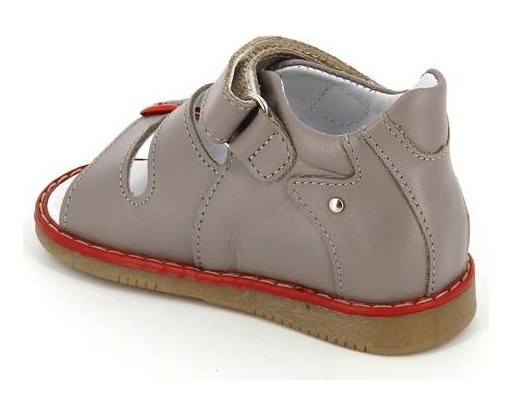 Босоножки  детские открытый нос, цв.серо-бежевый/белый 0223/2-КП-191,99 фото 2