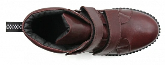 Ботинки ортопедические утепленные детские Ортомода 42527-Х-126 бордовые на липучках фото 2